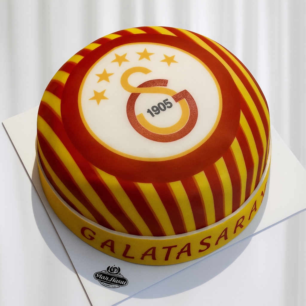 Galatasaray Logolu Yazılı Pasta