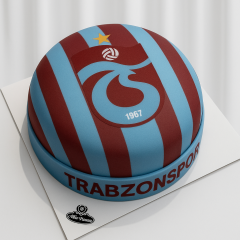 Trabzonspor Logolu Yazılı Pasta