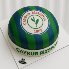 ÇaykurRizeSpor Logolu Yazılı Pasta