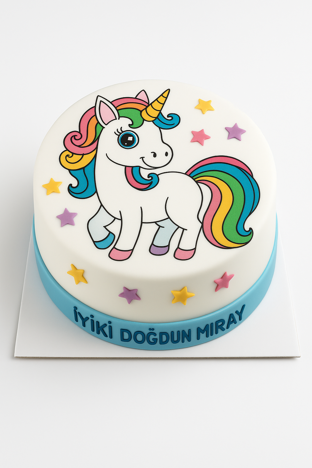 Unicorn Alt Yazılı Doğum Günü Pastası