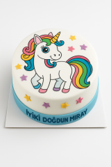 Unicorn Alt Yazılı Doğum Günü Pastası